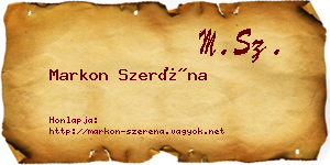 Markon Szeréna névjegykártya